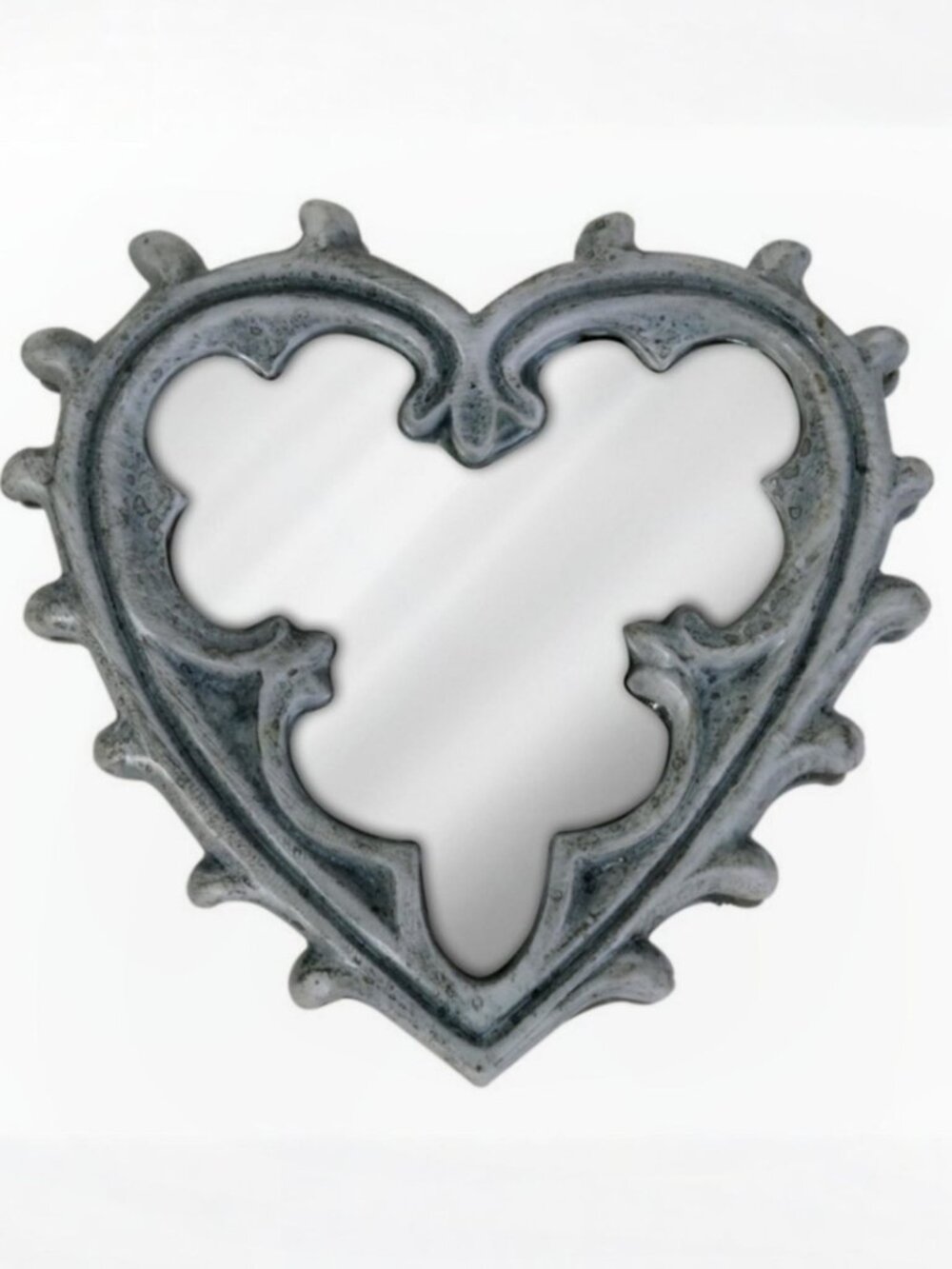 Alchemy Gothic ✦ Devil’s Heart Hand Mirror ✦ Medieval Carved Gothic Decor NWT